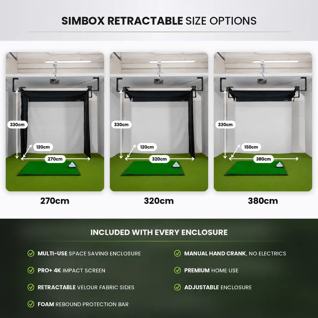 Rapsodo MLM2Pro Retractable Simbox Home Golf Simulator Package